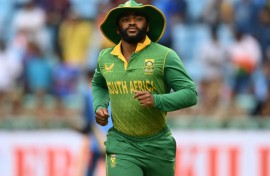 South Africa captain Temba Bavuma. AFP/Sajjad Hussain