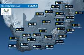 Here is the weather forecast for Friday, 30 June.