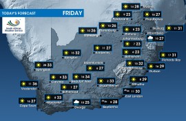 Here is the weather forecast for Friday, 19 May 2023.
