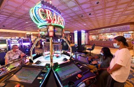 File: Social distancing and sanitising are among some of the provisions being made to keep casino patrons safe.