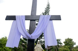 File: A cross outside a church. AFP/Lakruwan Wanniarachchi
