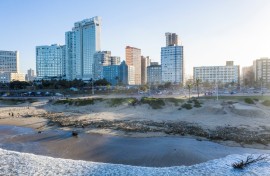 File: The North Beach in Durban. AFP/Phill Magakoe