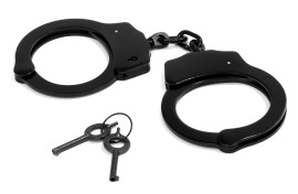 File image of black handcuffs