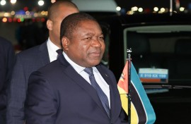 Mozambique President Filipe Jacinto Nyusi. AFP/Donat Sorokin/TASS Host Photo Agency 