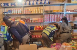 Spaza shop raided. 