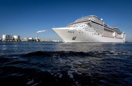 File: The MSC Splendida, owned by cruise line MSC Cruises. AFP/Koen van Weel/ANP