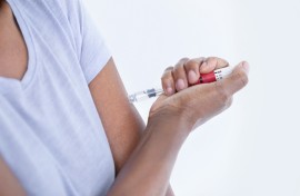File: A diabetes patient self-injecting. R3F/Science Photo Library via AFP