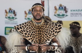 King of the Zulu nation, Misuzulu Zulu. AFP/Rajesh Jantilal