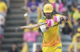 Faf Du Plessis of Joburg Super Kings hits the ball. Nic Bothma/Sportzpics/SA20/BackpagePix