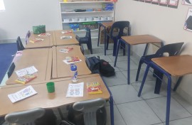 File: Books in a classroom. eNCA/Hloni Mtimkulu