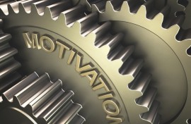 Gears with the word 'motivation', computer illustration. 