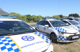 Cape Town Highway Patrol vehicles.