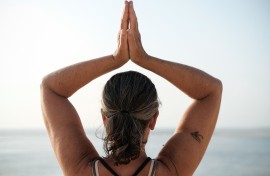 File: A woman doing a yoga pose. AFP/Hans Lucas/Valendino Belloni