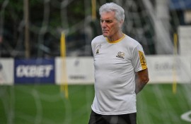 South Africa's head coach Hugo Broos. AFP/Sia Kambou