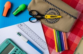 File: Illustration, school supplies.