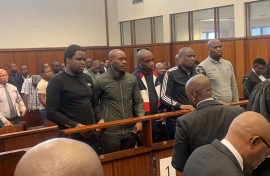 AKA and Tibz murder accused appear at the Durban Magistrate Court. eNCA/Dasen Thathiah
