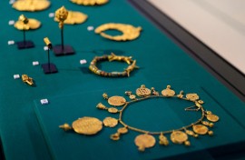 A general view of artefacts returned by the British Museum and the Victoria and Albert Museum (V&A) on a three-year loan at the Manhyia Palace Museum in Kumasi, Ghana. AFP/Nipah Dennis