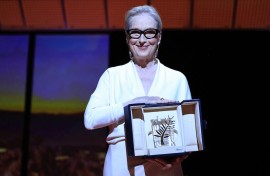 Meryl Streep receives the Honorary Palme d'Or during the Opening Ceremony at the 77th edition of the Cannes Film Festival. AFP/Valery Hache