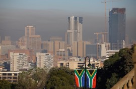 A general view of the Pretoria skyline with smog in the air taken from the Union Buildings. AFP/Phill Magakoe