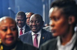 Deputy president Paul Mashatile (L), President Cyril Ramaphosa (R)