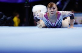 Japanese gymnast Shoko Miyata has been sent home from the Paris Olympics. AFP/Kenzo Tribouillard
