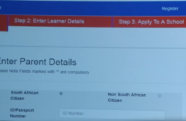 The Gauteng Education Department's online portal.