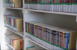 Books in a library. eNCA