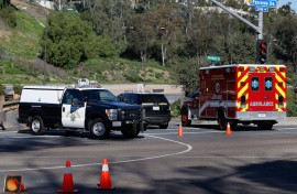 File: California Highway Patrol officers control traffic. Sean M. Haffey/Getty Images via AFP