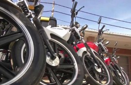 The motorbikes given to the unemployed youth. eNCA
