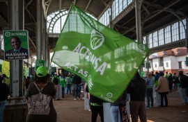File: Supporters of ActionSA waving a flag. Alet Pretorius/Gallo Images via Getty Images