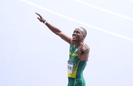 Akani Simbine at the 2024 Olympic Games in Paris. 