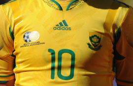 The number 10 jersey of South African Midfielder Steven Pienaar.