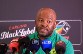 Manqoba Mngqithi, Mamelodi Sundowns head coach during the Carling Black Label Knockout. 