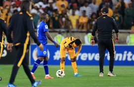 Mduduzi Shabalala of Kaizer Chiefs reacting to the match with SuperSport United. BackpagePix/Samuel Shivambu