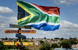 File: An atmospheric image of the township of Soweto.