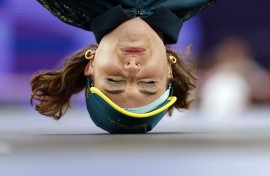 File: Australia's Rachael Gunn, known as Raygun competes in the Women's Breaking dance Round robin of the Paris 2024 Olympic Games at La Concorde in Paris, on August 9, 2024.