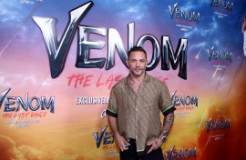 British actor Tom Hardy attends the world premiere of "Venom: The Last Dance". Leonardo Munoz/AFP
