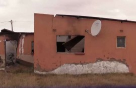 Remnants of a house in Mthatha. 