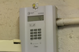 A prepaid electricity meter.