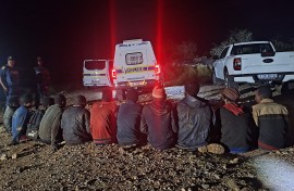 Illegal miners arrested by police after emerging from Stilfontein mine shaft - Zama Zama