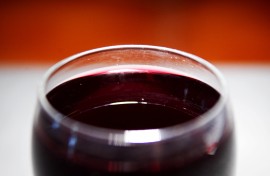 Glass of red wine