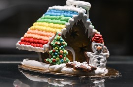 File: A Christmas Cake composition. Artur Widak/NurPhoto via AFP