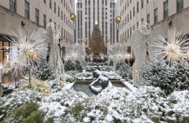 The Christmas tree at Rockefeller Center in New York. Vanessa Carvalho/Brazil Photo Press via AFP