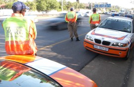 File: JMPD officers monitoring traffic on the M1. GettyImages/Nigel Jared