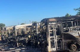 50 buses were set alight at four deports in Mpumalanga, leaving two employees injured. eNCA/Heidi Giokos