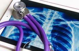 File: An X-Ray on a tablet with a stethoscope. Hans Lucas via AFP/Riccardo Milani