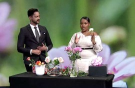 Barron Hufkie (L) Rachel Matlala, founder of Ray's Florist (R)