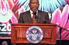 President Cyril Ramaphosa during G20 opening address
