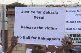 Hafez Zakaria Desai was kidnapped last year.
