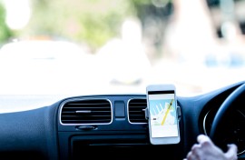 File: An e-hailing driver following a route. GettyImages/lovro77